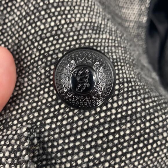 Guess Women's Black & White Tweed Double Breasted Jacket Coat Size XS - Picture 12 of 12